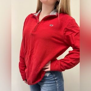 Vineyard vines red half zip size M